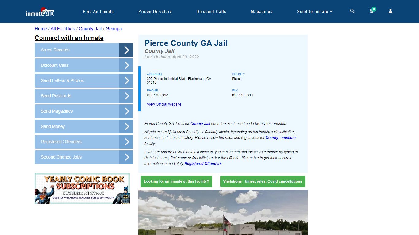 Pierce County GA Jail - Inmate Locator - Blackshear, GA